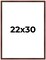 Classic Modern Brown Picture Frame - UV Acrylic, Foam Board Backing, Hanging Hardware